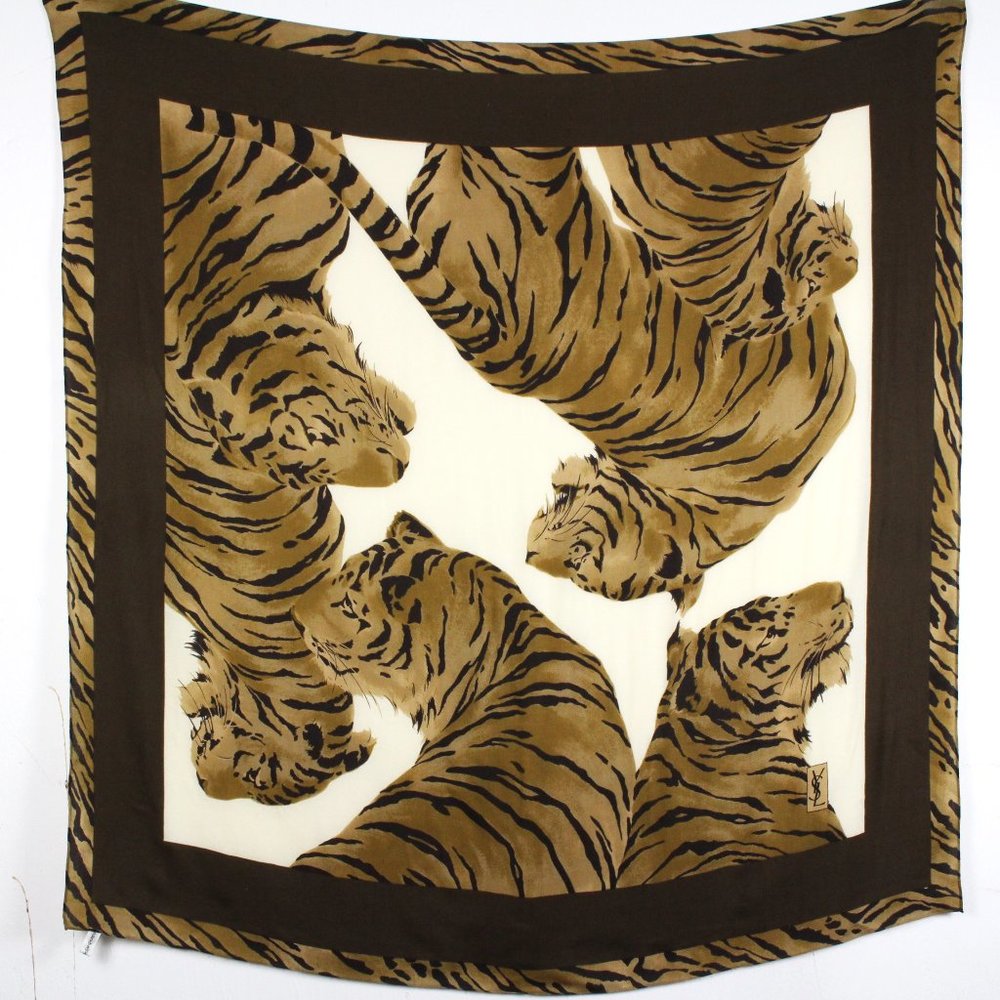 YSL Rare Vintage Tiger Shawl